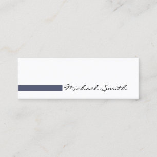 Minimalist Plain White Modern Independence Mini Business Card