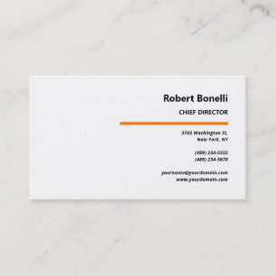 Minimalist Plain White Modern Office Business Card