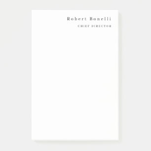 Minimalist Plain White Modern  Post-it Notes