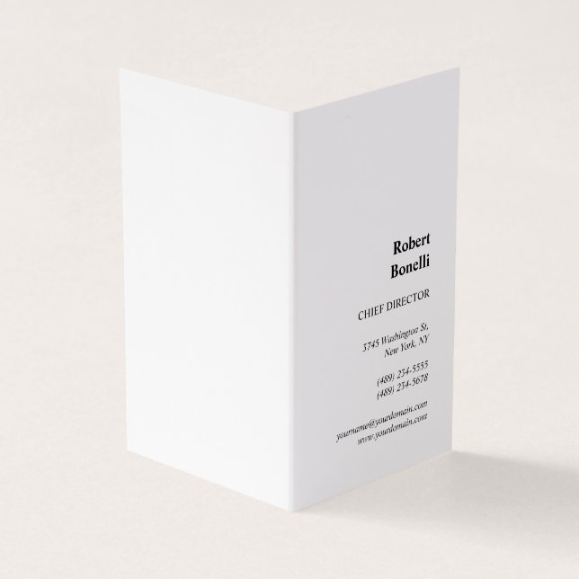 Minimalist Plain White Modern Premium Pearl Business Card (Outside)