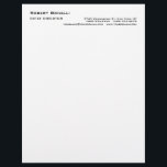 Minimalist Plain White Modern Standard Size Letterhead<br><div class="desc">You can easily change the fonts and colours. You can also add your logo and the background image as you like.</div>