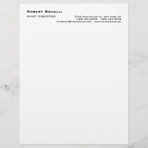 Minimalist Plain White Modern Standard Size Letterhead