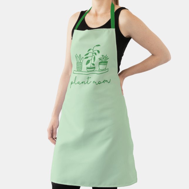 Minimalist Plant Mom Cute Plant Lover Apron (Insitu)