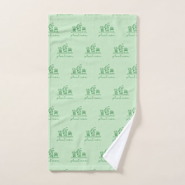 Minimalist Plant Mom Cute Plant Lover Hand Towel (Hand Towel)