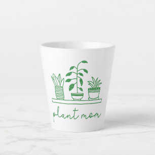 Minimalist Plant Mom Cute Plant Lover Latte Mug