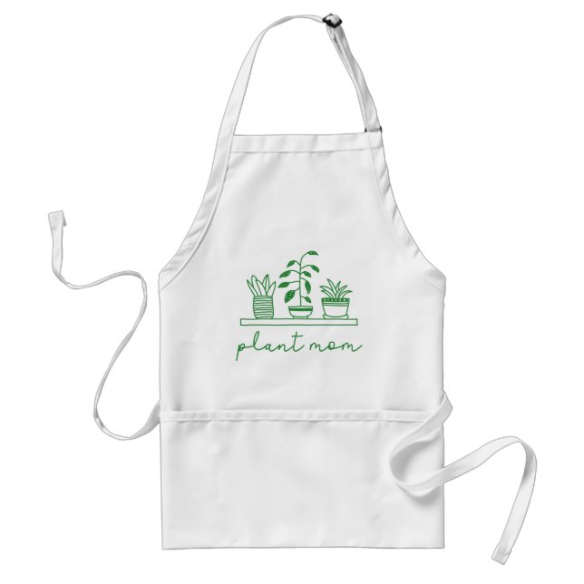 Minimalist Plant Mom Cute Plant Lover Standard Apron (Front)