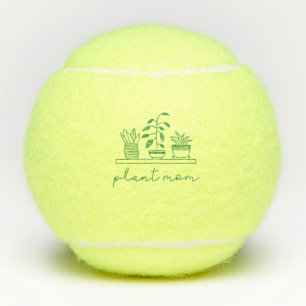 Minimalist Plant Mom Cute Plant Lover Tennis Balls