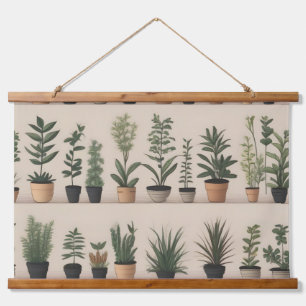 Minimalist plant pots Hanging Tapestry
