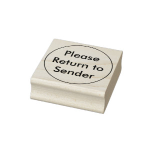 Minimalist "Please Return to Sender" Rubber Stamp