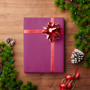 Minimalist plum solid plain elegant gift  wrapping paper