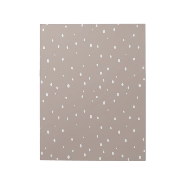 Minimalist Polka Dot Design in Muted Tones Notepad (Rotated)