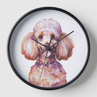 Minimalist Poodle Dog Inspired Clock