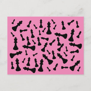 Minimalist Pop Art King Chess Postcard