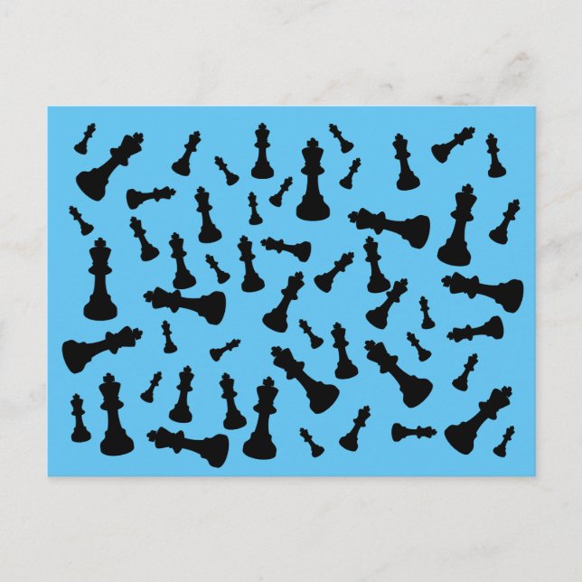 Minimalist Pop Art King Chess Postcard (Front)