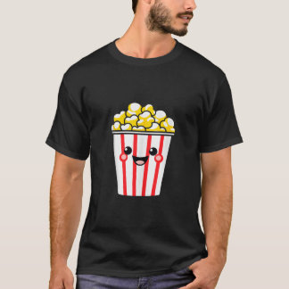Minimalist Popcorn Sugar Food Simple funny Cute Po T-Shirt