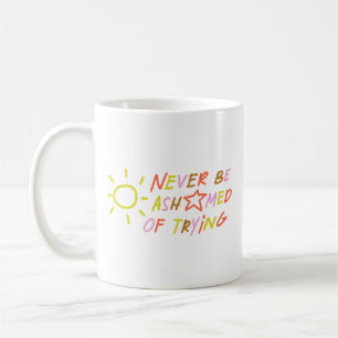Minimalist Positive Motivation Bright Rainbow Sun  Coffee Mug