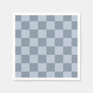 Minimalist Powder Blue Chequerboard Pattern Napkin