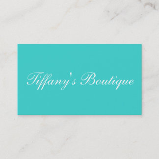 minimalist preppy chic aqua blue turquoise teal business card