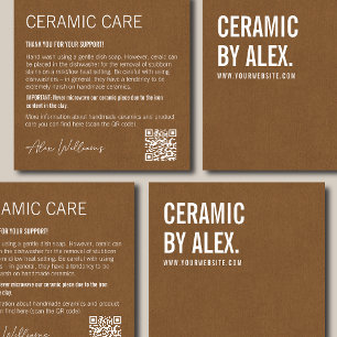 Minimalist Product Care Thank You Card