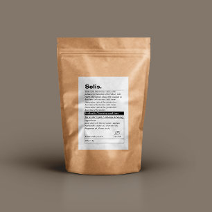Minimalist Product Label