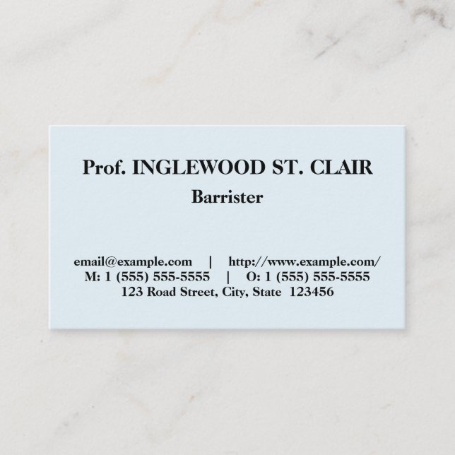 Minimalist Professional Attorney Business Card (Front)