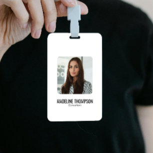 Minimalist Professional Back Logo Company ID Badge