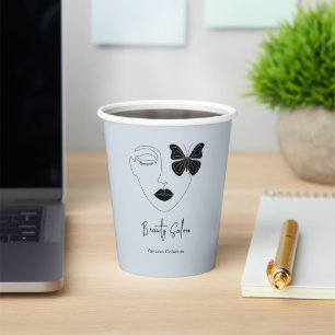 Minimalist Professional Beauty Salon Branding Paper Cups