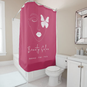 Minimalist Professional Beauty Salon Hot Pink