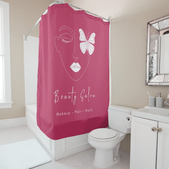 Minimalist Professional Beauty Salon Hot Pink (In Situ)