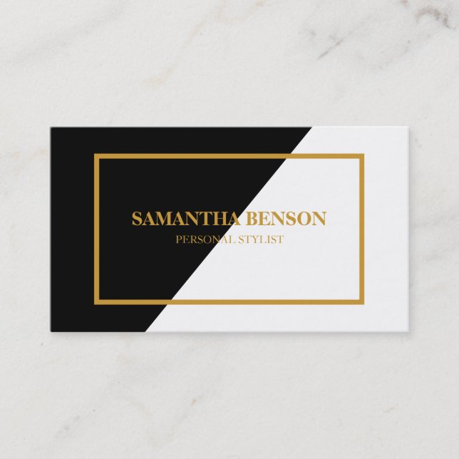 Minimalist Professional Black And White Loyalty Card (Front)