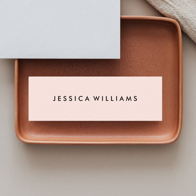 Minimalist Professional Blush Pink Mini Business Card (Creator Uploaded)