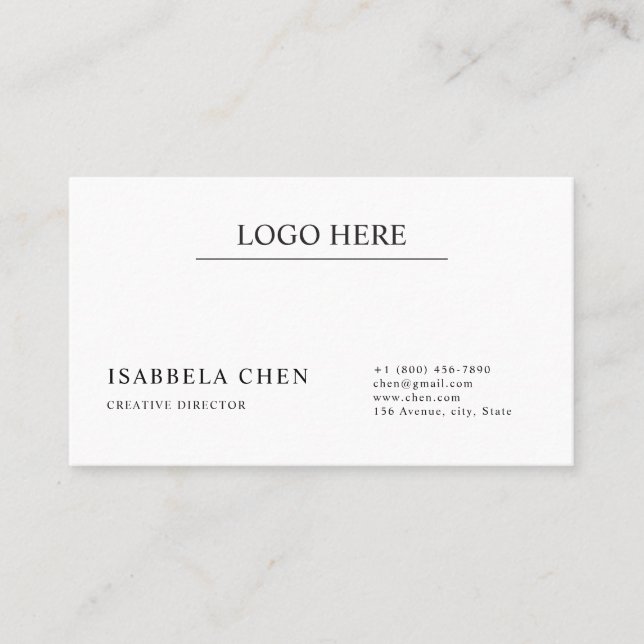 Minimalist Professional Branding QR Code  Card (Front)