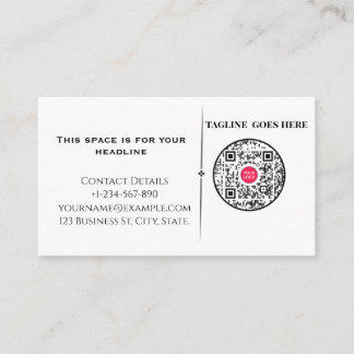​Minimalist Professional Business Card with QR Cod