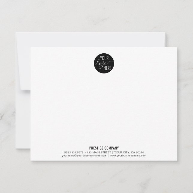 Minimalist Professional Business Company Own Logo Card (Front)