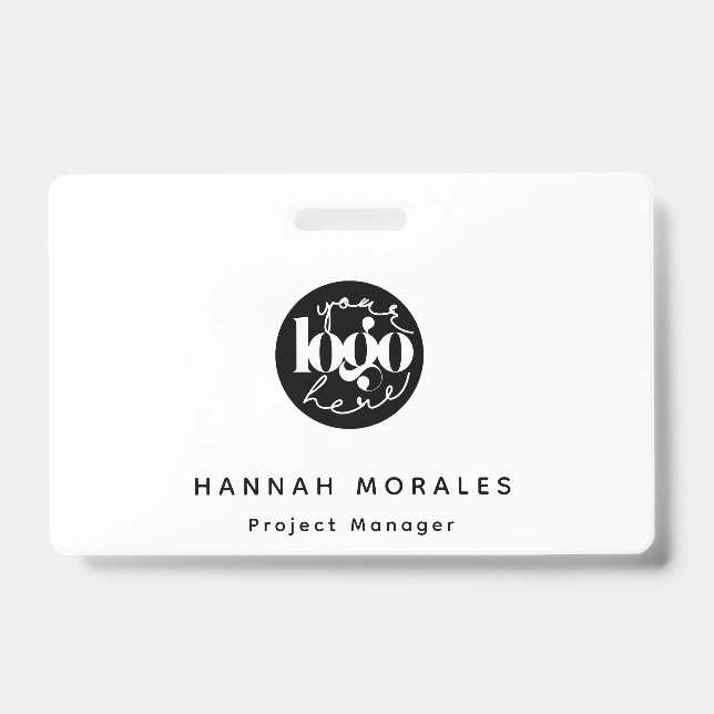 Minimalist Professional Business Custom Logo Badge (Front)
