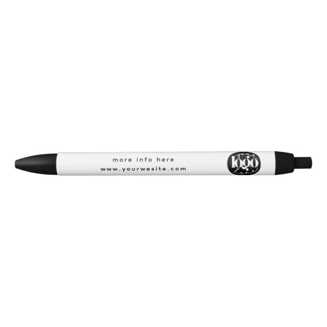 Minimalist Professional Business Custom Logo Black Ink Pen (Front)