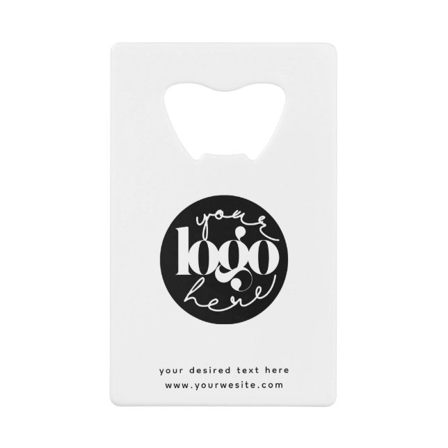 Minimalist Professional Business Custom Logo Credit Card Bottle Opener (Front)
