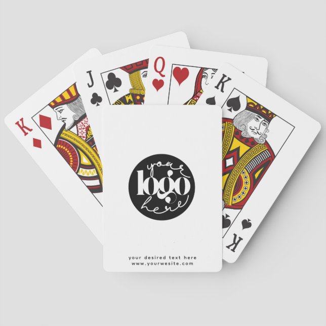 Minimalist Professional Business Custom Logo Playing Cards (Back)