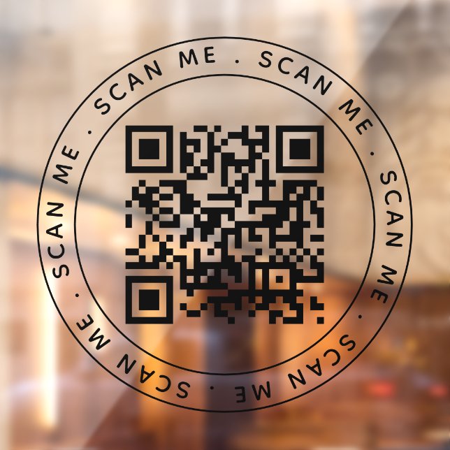 Minimalist Professional Business Logo QR Code Window Cling (Sheet 2)
