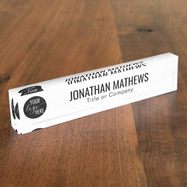 Minimalist Professional Company Logo Nameplate (Side)