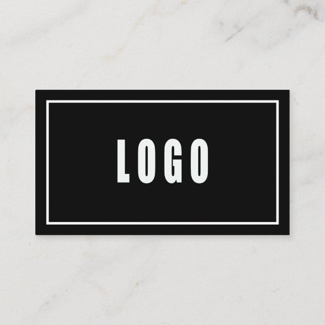 Minimalist Professional Corporate Black And White Business Card (Back)