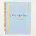 Minimalist Professional Cute Powder Blue Weekly Planner<br><div class="desc">Stay organized and stylish with our Minimalist Professional Cute Powder Blue Weekly Planner, thoughtfully designed for the busy lives of teachers, nurses, doctors, and dentists. This planner combines functionality with a touch of charm, featuring a serene powder blue theme that promotes focus and calm in a professional setting. The clean,...</div>