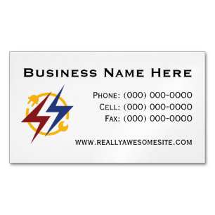 Minimalist Professional Electrician Magnet