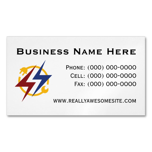 Minimalist Professional Electrician Magnet (devant)