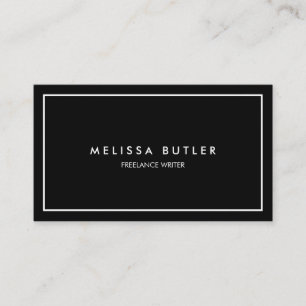 Minimalist Professional Elegant Black and White Business Card