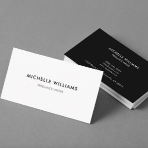 Minimalist Professional Elegant black and white Business Card