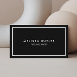 Minimalist Professional Elegant Black Business Card<br><div class="desc">Minimalist and elegant professional blush. It's a sophisticated look for consultant,  writer,  teacher and more.</div>