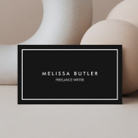 Minimalist Professional Elegant Black