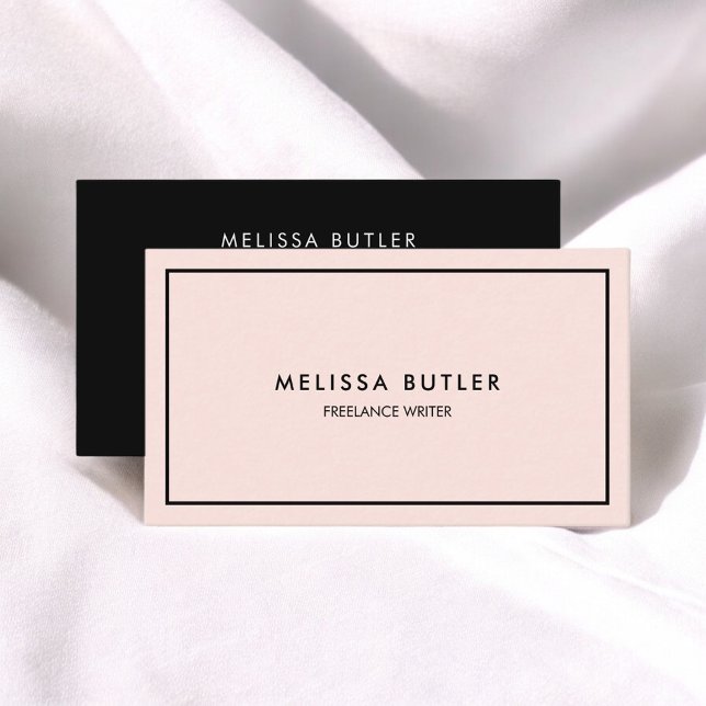 Minimalist Professional Elegant Blush Pink Business Card (Creator Uploaded)