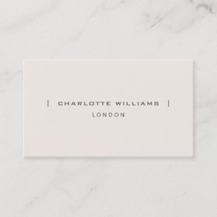 Minimalist Professional Elegant Feminine Pink Business Card